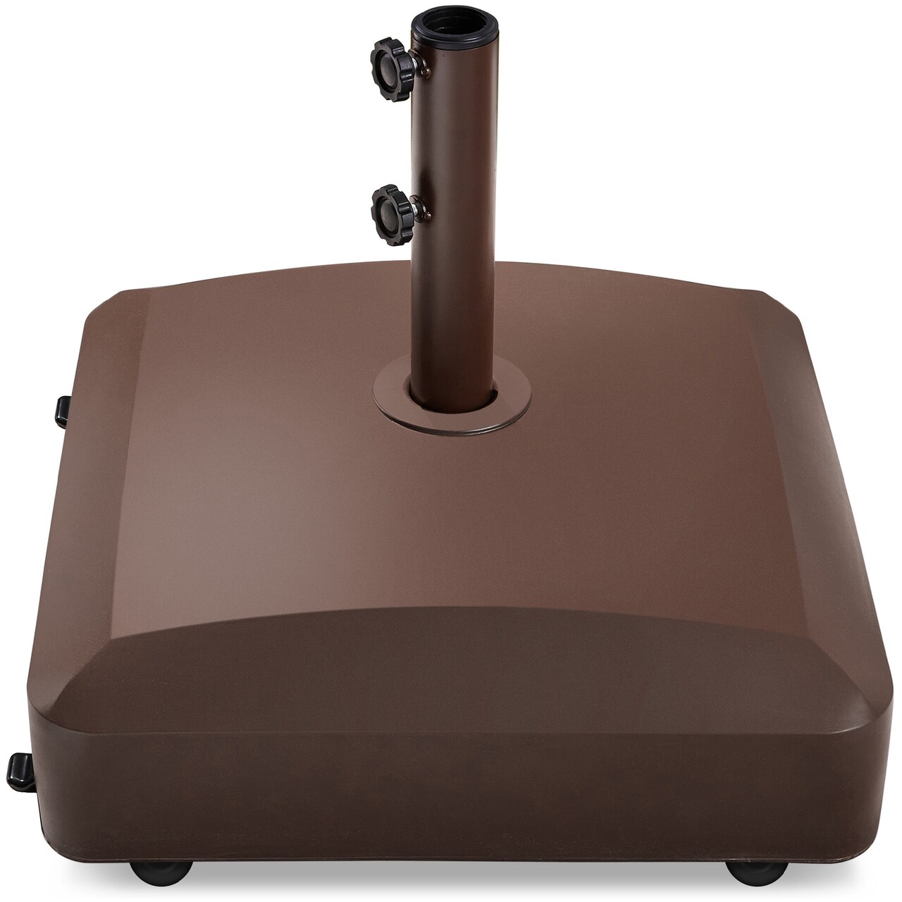 Best Choice Products Fillable Mobile Umbrella Base Heavy Duty Market Stand w/ 4 Wheels, 2 Locks, 123lb Capacity